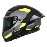 Casco Spartan Panther Sv Gale Negro Mate Gris Amarilo